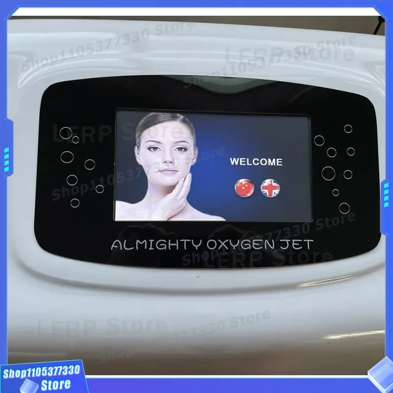 Dispositivo de revitalización de la piel mediante inyección de oxígeno y agua, máquina para tratamientos faciales en salones de belleza, herramienta integral para el cuidado de la piel.