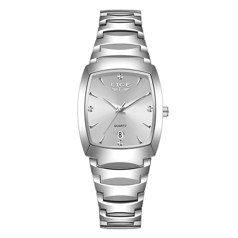 Nuevo reloj LIGE para mujer, elegante y a la moda, reloj de pulsera de cuarzo, resistente al agua 3ATM, con calendario, correa de acero, regalo para dama, Reloj Mujer