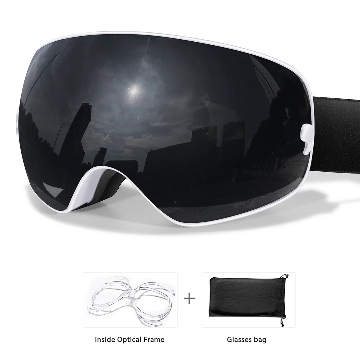 Gafas de esquí antivaho con lentes para hombres y mujeres - Esquí Snowboard Deportes al aire libre Protección UV