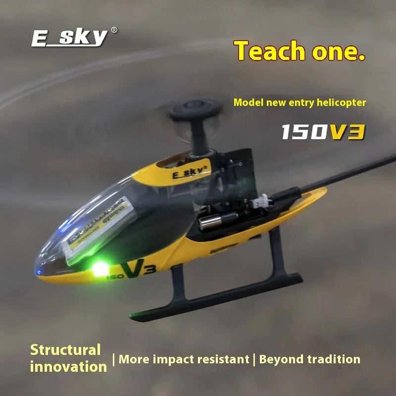 ESKY 150V3 Helicóptero RC para principiantes: vuelo estable, giroscopio de 6 ejes, retención de altitud, diseño sin alerón