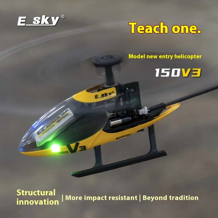 ESKY 150V3 Helicóptero RC para principiantes: vuelo estable, giroscopio de 6 ejes, retención de altitud, diseño sin alerón