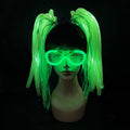 Divertida diadema trenzada LED intermitente, diadema iluminada con fideos para niña y mujer, sombreros de fiesta de Carnaval Rave, suministros para Bar, accesorios para espectáculo nocturno