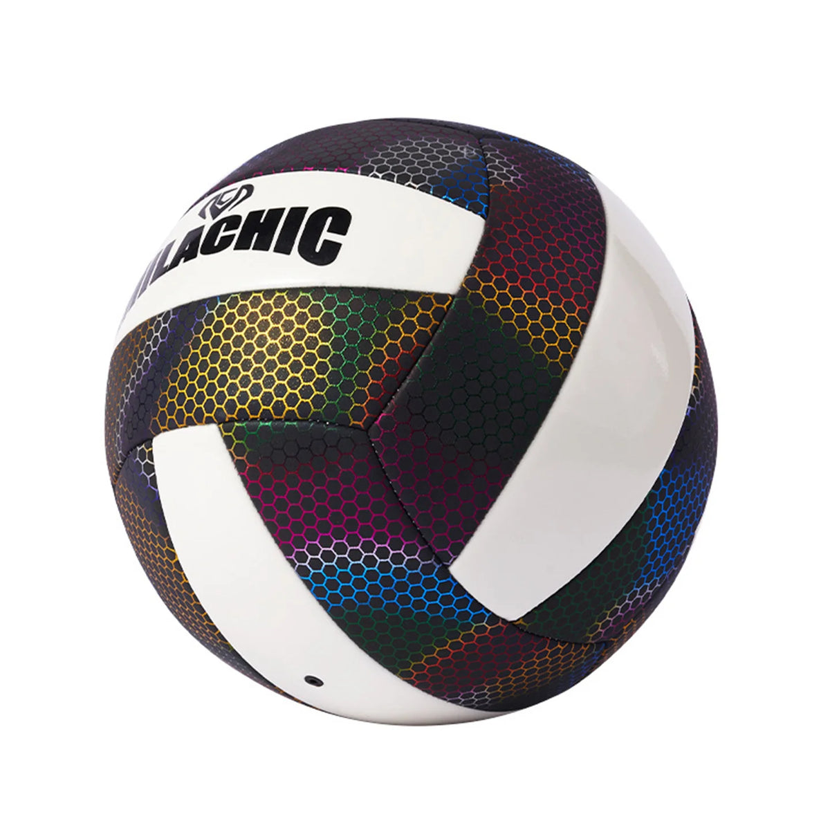 Balón de Voleibol Holográfico Reflectante Fluorescente, Tamaño y Peso Oficiales N.° 5, Cosido a Máquina, Tacto Suave, para Playa
