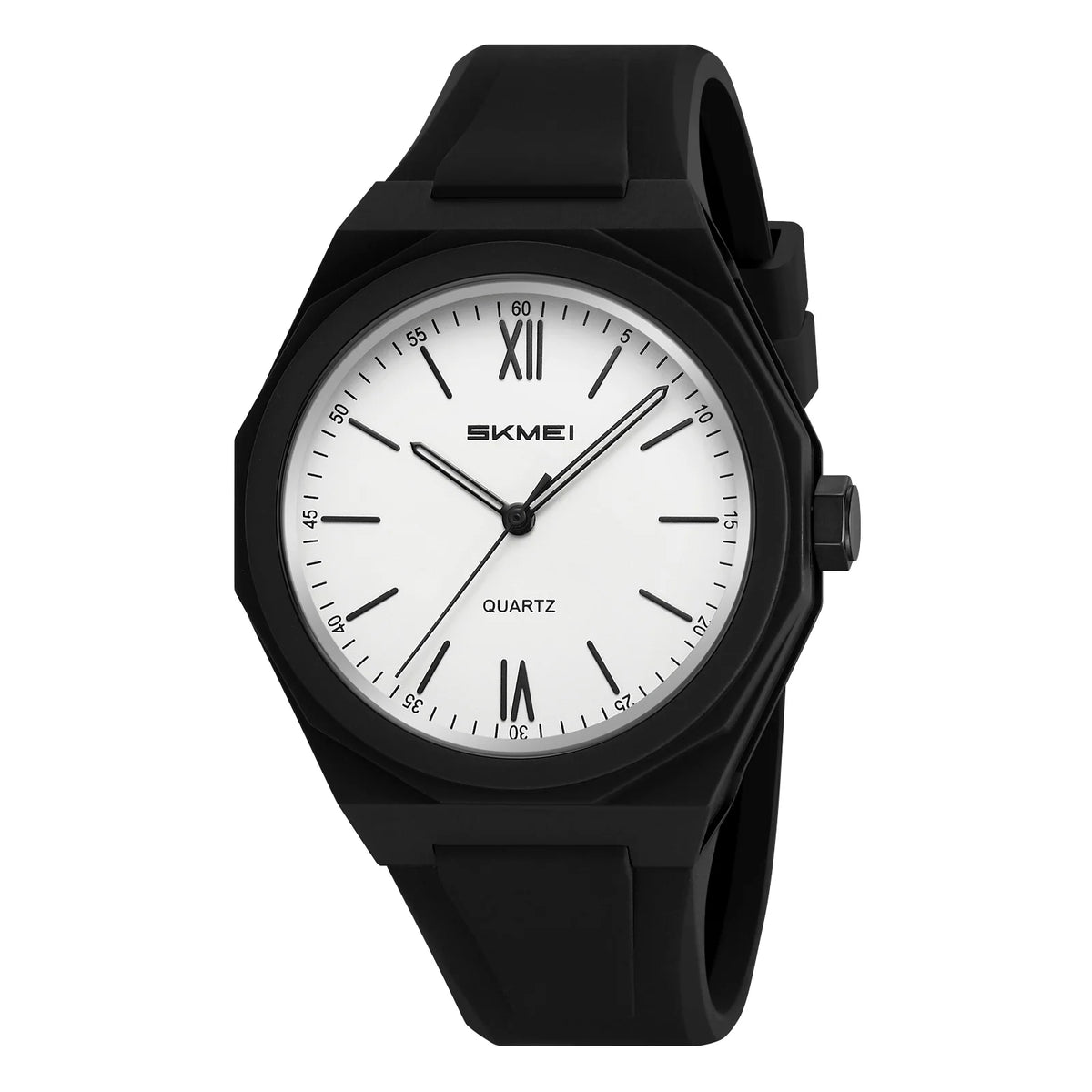 Reloj SKMEI 2470 deportivo resistente al agua con correa de silicona, reloj de cuarzo casual para hombre con esfera circular sencilla