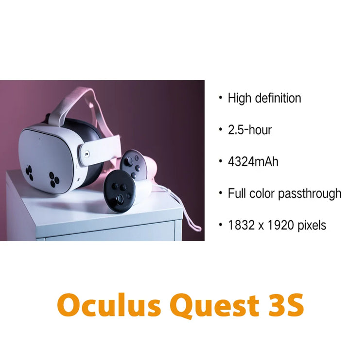 Gafas VR Oculus Quest3S 128G, Máquina Todo en Uno, Meta Quest3 VR, Sensor de Movimiento, Casco Inteligente, Máquina de Juegos, Quest3s 128G