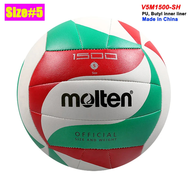 Balón de Voleibol Molten Original, Tamaño Estándar 5, Tamaño 4, PU de Alta Calidad  Balones de Voleibol para Entrenamiento en Interiores y Exteriores