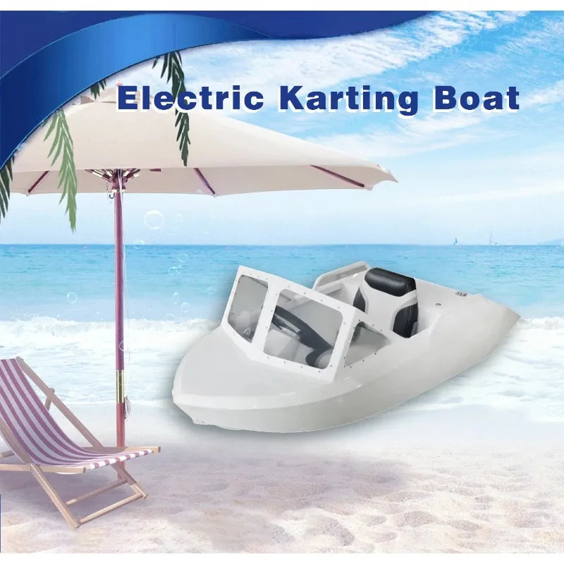 Mini barco de chorro de alta velocidad personalizado de 15kw, esquí acuático de aluminio, Jet Ski para botes de remos, barco de Karting eléctrico para deportes acuáticos