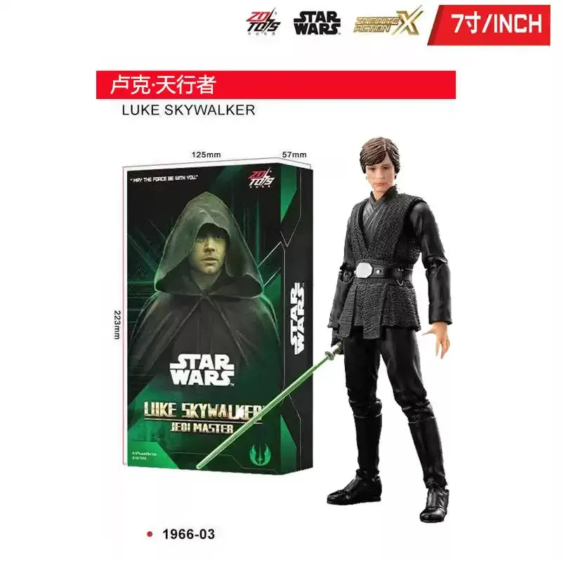 Figura de acción modelo ZD Toy 1/10 Star Wars Yoda R2D2 Darth Vader Stormtrooper Mandalorian Din Djarin Grogu Luke Skywalker