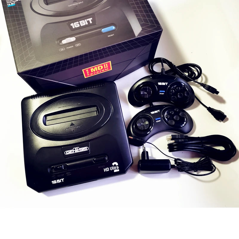 Consola de Juegos MD Ultra2 para Genesis/Mega Drive, HD, Reproduce Cartuchos de Juegos NTSC/PAL, 150 Juegos, con Controlador con Cable (No Emulador)