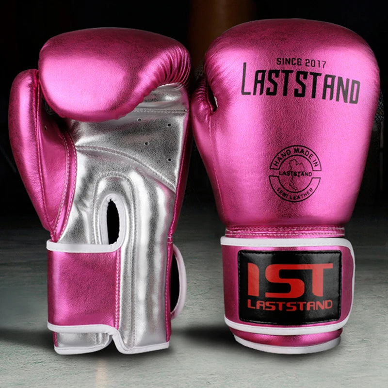 LASTSTAND-guantes de boxeo para hombre y mujer, manoplas de cuero de microfibra para entrenamiento en gimnasio, Equipo de Boxeo, venta al por mayor, 8-12 OZ