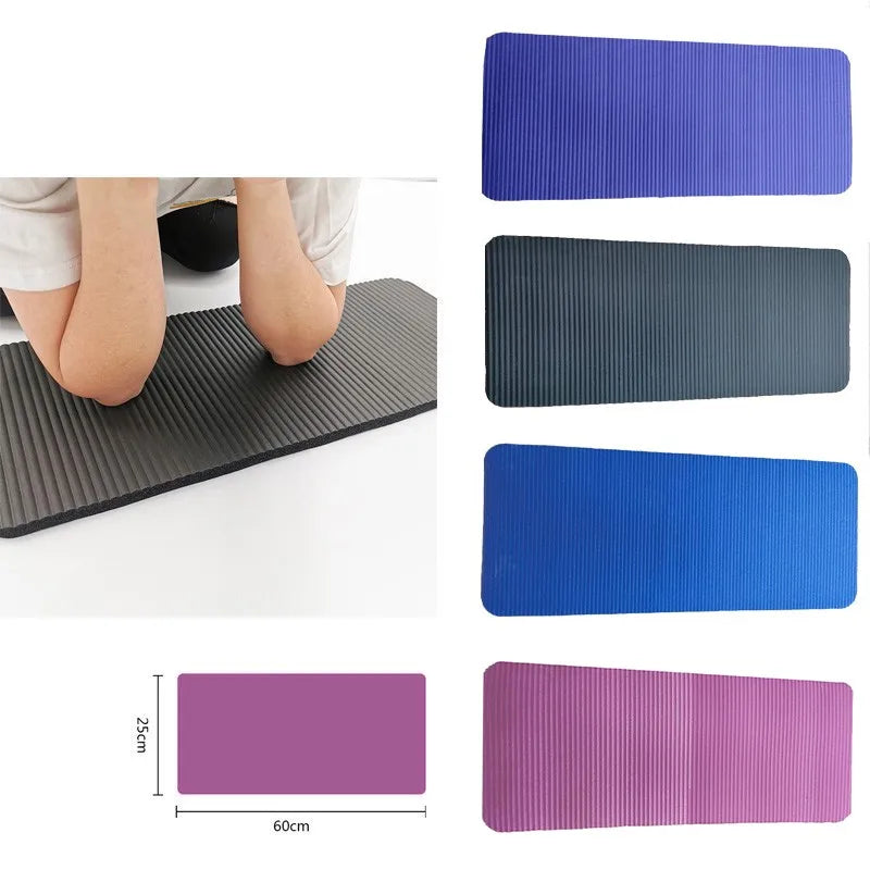 Almohadilla antideslizante para rodillas de yoga, 60x25x1,5 cm, colchoneta de ejercicio NBR gruesa, cojín portátil para entrenamiento, soporte para codos, cómoda almohadilla de fitness