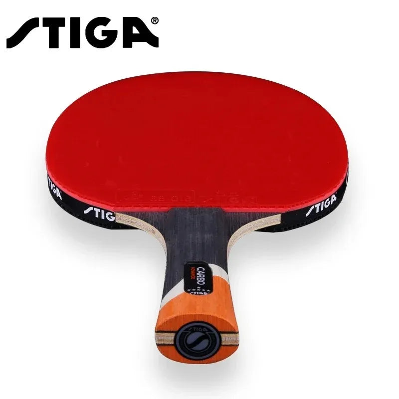 Raqueta de Tenis de Mesa Stiga 6 Estrellas con Goma de Doble Pimples-in, Raqueta de Ping Pong con Funda