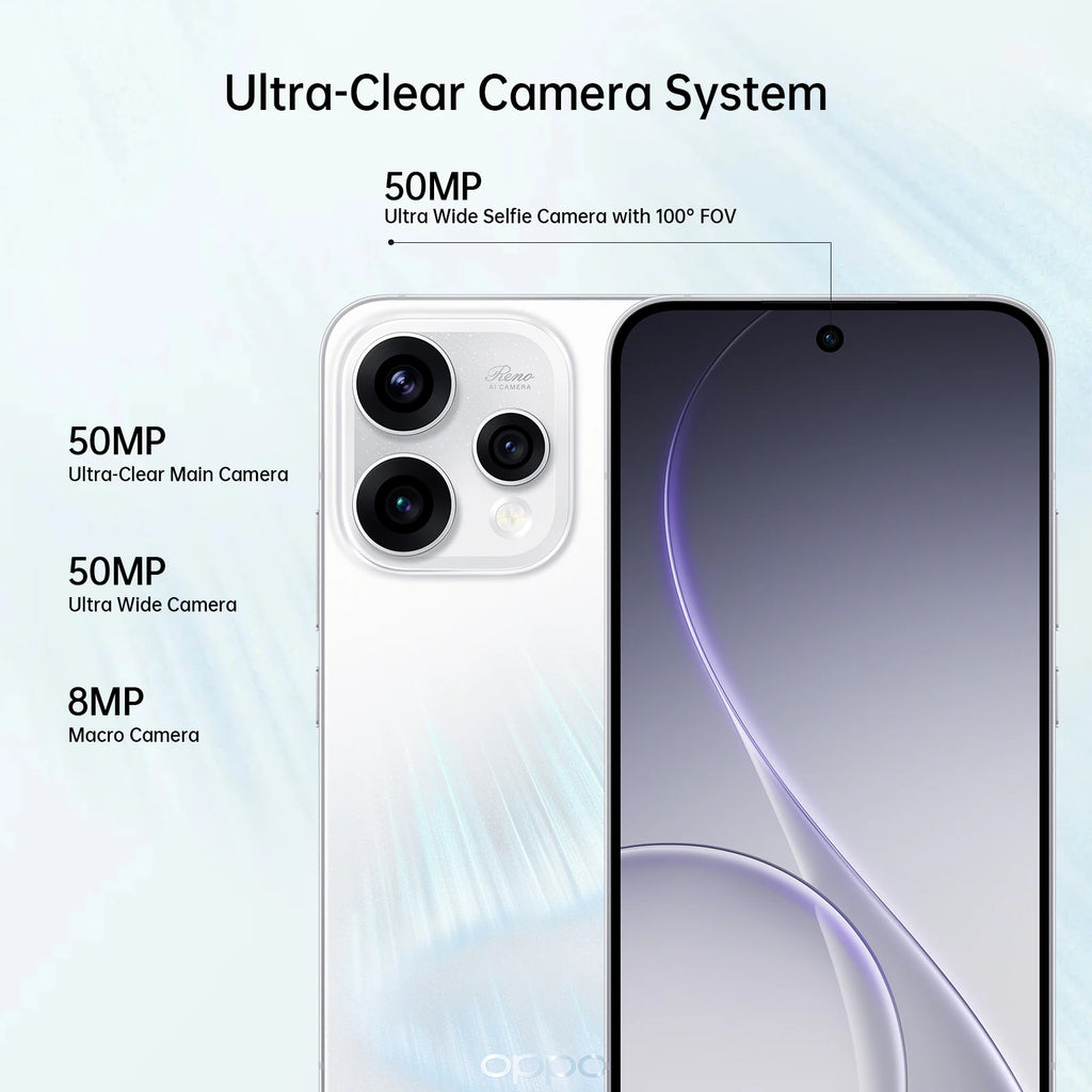 Smartphone OPPO Reno15 5G versión EU 8GB+512GB Azul, ColorOS 16.0, Snapdragon 7 Gen 4, 6500mAh, 80W, 6.59 pulgadas, 2372*1080 píxeles, cámara OIS de 50MP, NFC, Wi-Fi 6, Bluetooth 5.4, GPS, garantía oficial OnePlus