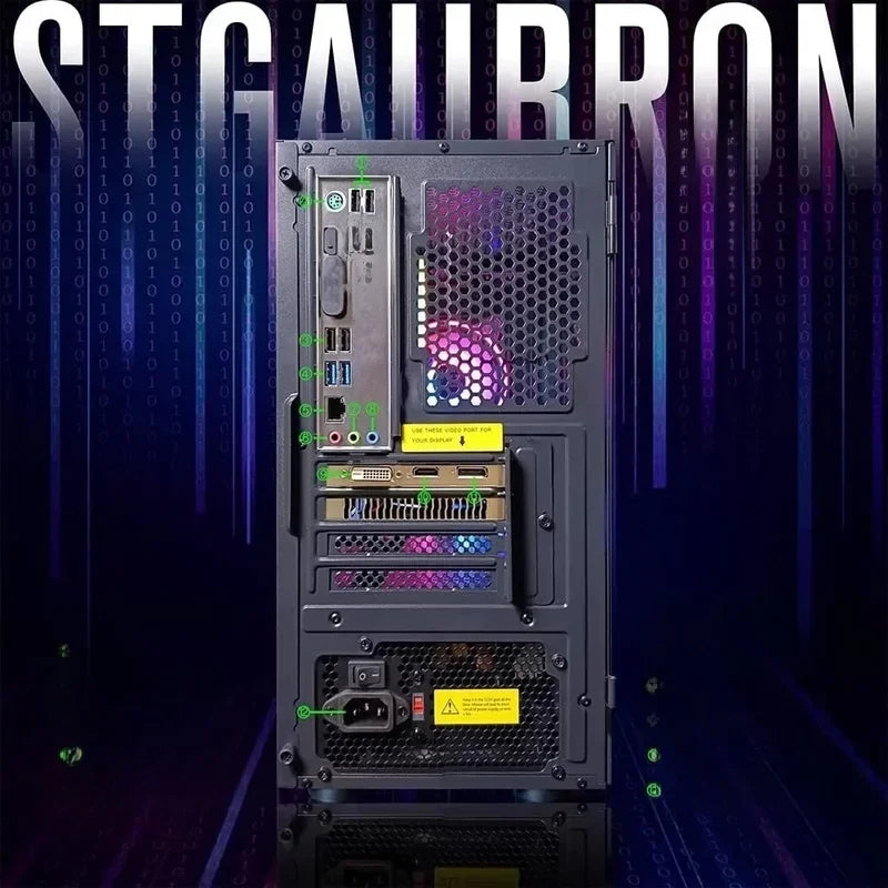 Popular.PC de escritorio para juegos prefabricado, AMD Radeon RX 550 4G GDDR5, Core I5 3.3Ghz hasta 3.7Ghz, 16G Ram, WiFi, BT 5.0, RGB Mo
