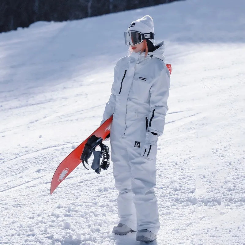 Traje de Esquí de una Pieza para Hombre y Mujer, Térmico, Impermeable, para Nieve, Overol para Snowboard, комбинезон горнолыжный женский