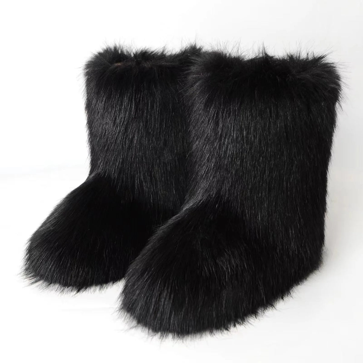 Botas de nieve mullidas para mujer, zapatos cálidos de algodón, a la moda, invierno, Y2K