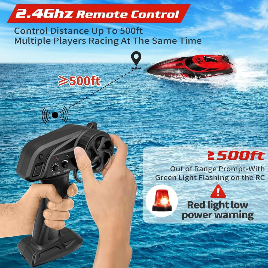 Lancha teledirigida HJ808 2.4 GHz, 25 km/h, lancha rápida de carreras de alta velocidad, juguete para niños