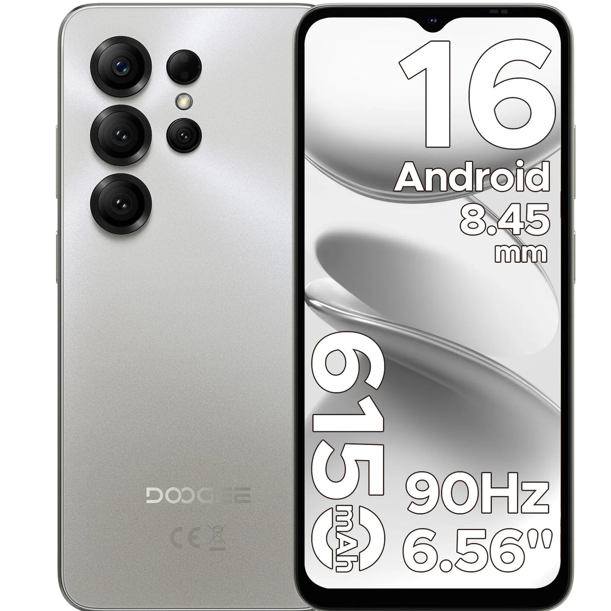 Smartphone DOOGEE Note56X Lite Android 16, 12GB+32GB, pantalla HD+ de 6.56", batería de 6150mAh, 8MP+5MP, Widevine L1, NFC
