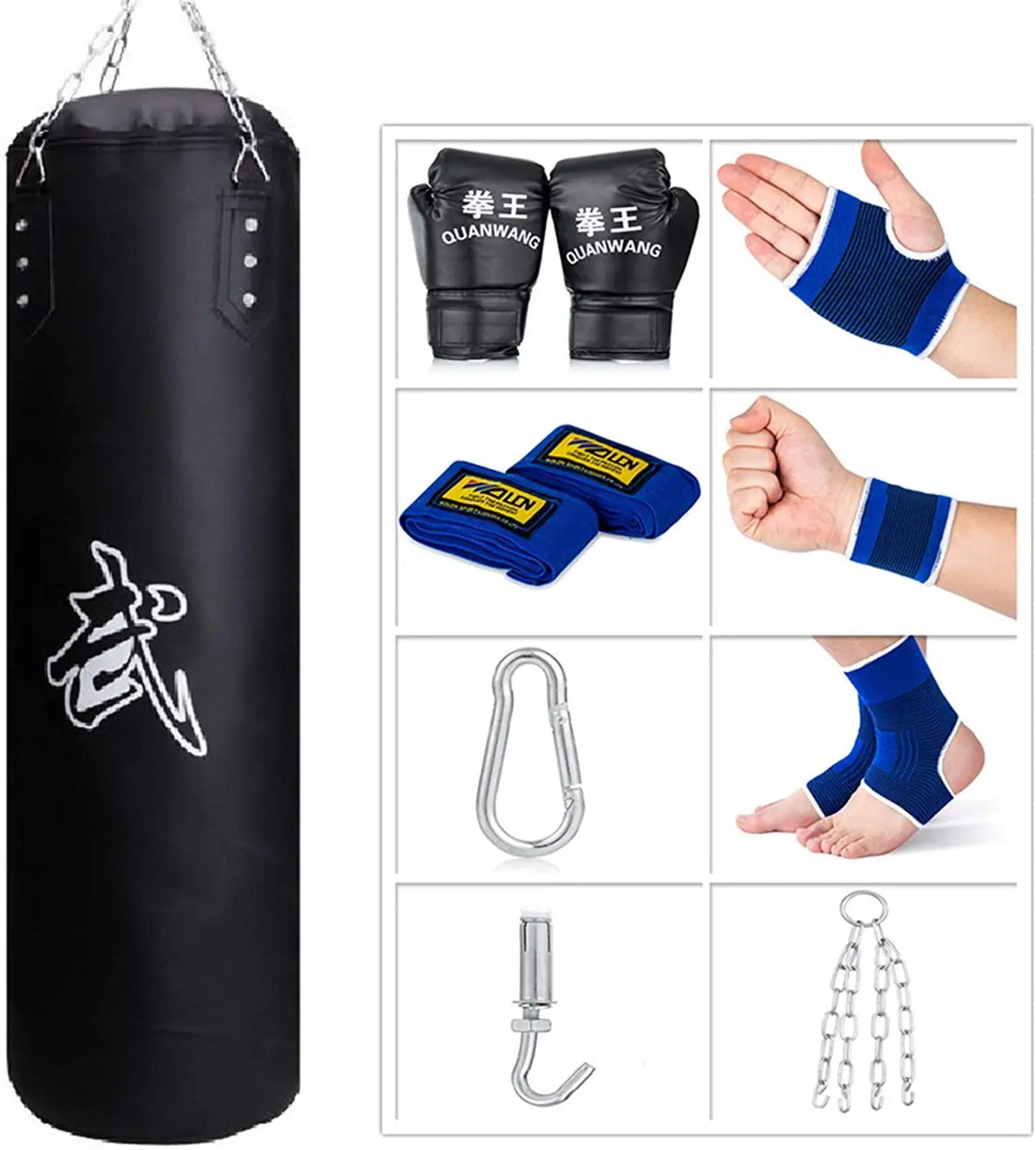 Saco de arena de boxeo profesional sin relleno, accesorio colgante para MMA, Muay Thai, Kickboxing, Taekwondo, 100/120cm