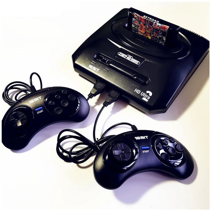 Consola de Juegos MD Ultra2 para Genesis/Mega Drive, HD, Reproduce Cartuchos de Juegos NTSC/PAL, 150 Juegos, con Controlador con Cable (No Emulador)