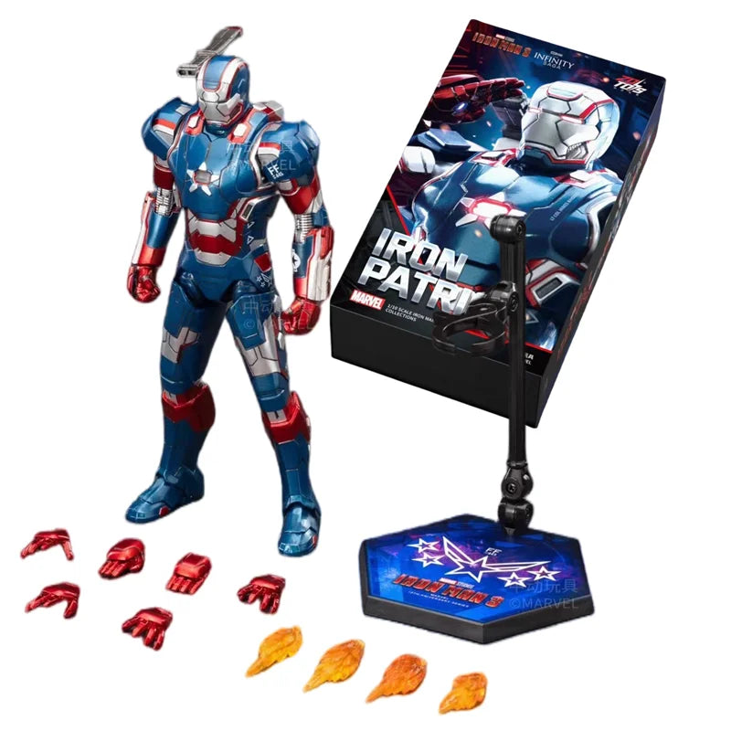 ZD Toys Iron Man figura de acción Mark 35 pargo rojo Iron Man MK 24 MK 22 MK 47 Tony Stark Ironman figura acción coleccionar juguete para regalo
