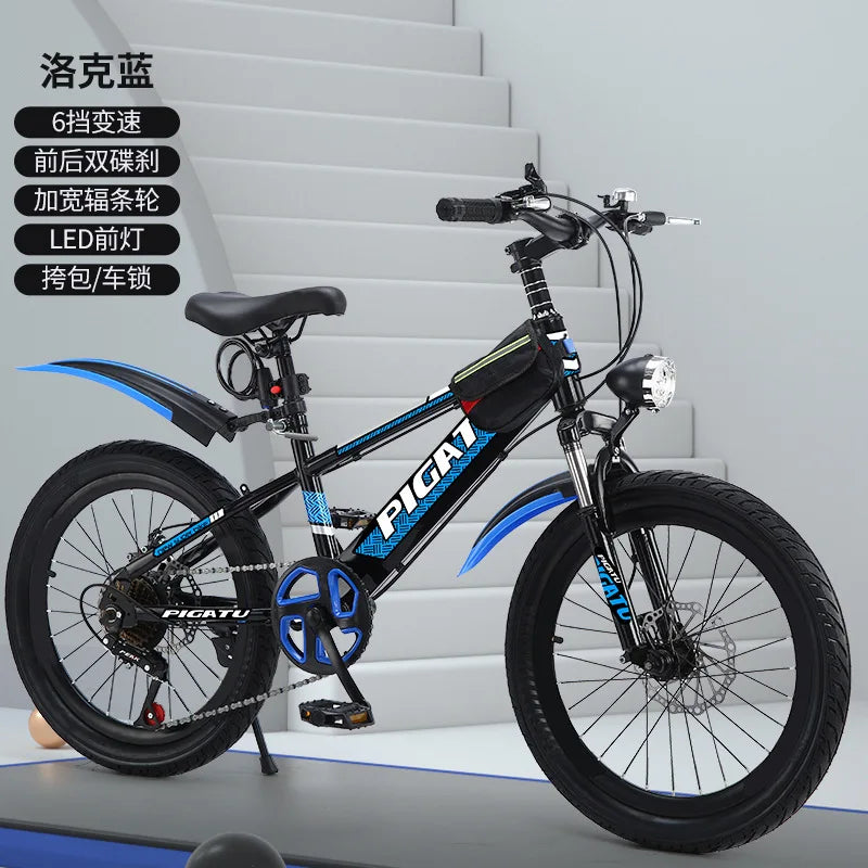 Bicicleta de montaña infantil de 24 pulgadas con velocidades variables para niños y adolescentes de 6 a 12 años, para ciclismo deportivo al aire libre y todoterreno