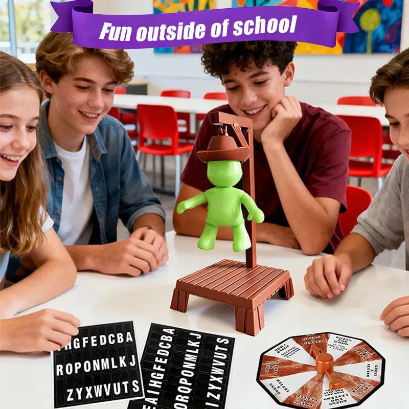 Nuevo juego de adivinación de excepto misterioso magnético de vaquero, juego de palabras de mesa de colapso de Gallows, juego de fiesta familiar, juguete de Navidad