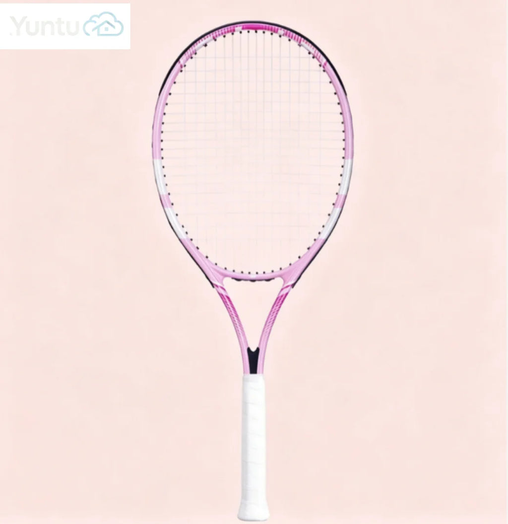 Raqueta de tenis integrada de compuesto de carbono, 270-275 g, ligera, para entrenamiento de principiantes, preencordada, 102-105 pulgadas cuadradas.