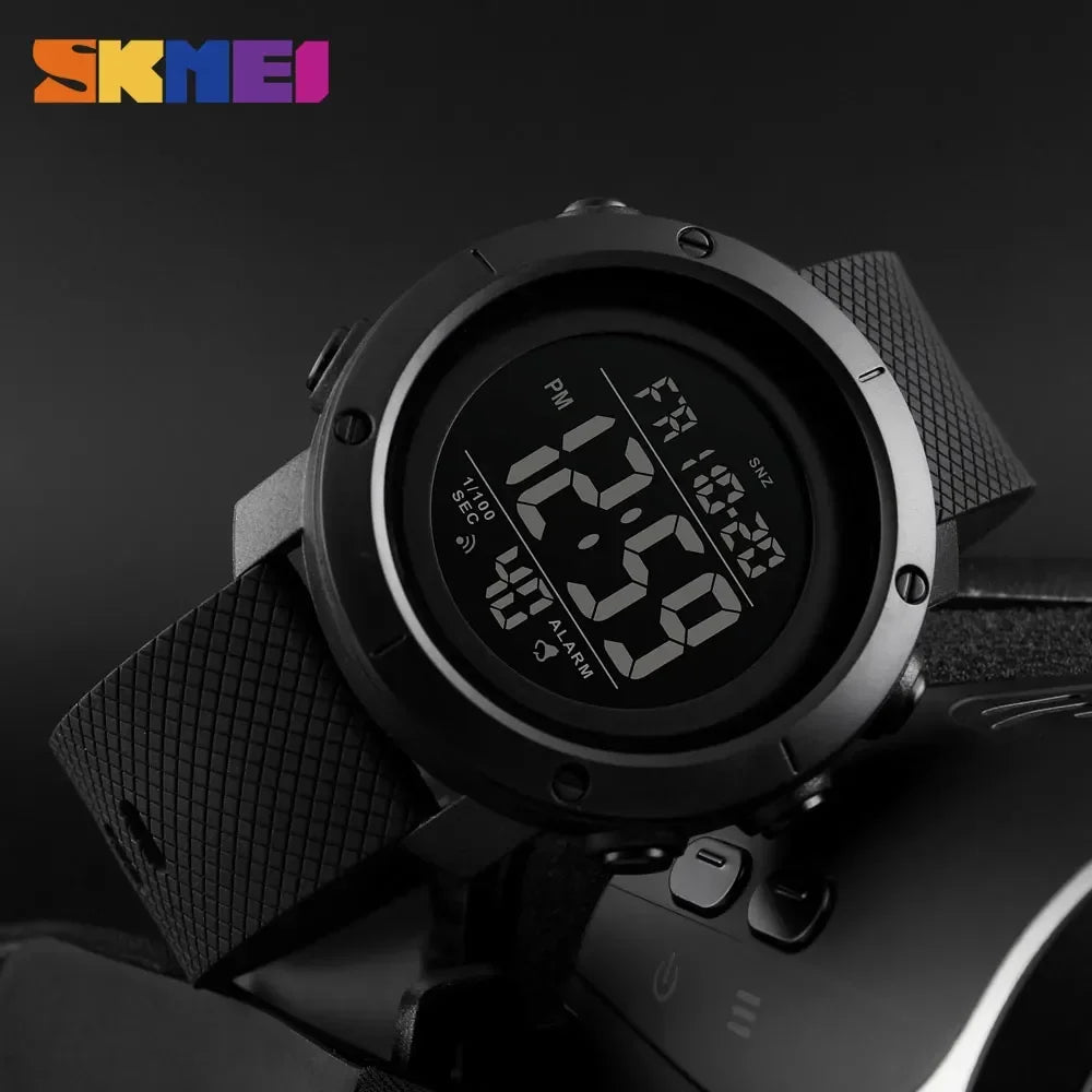 Reloj digital deportivo impermeable SKMEI 1426 para hombre, cronómetro, pantalla LED electrónica, relojes de pulsera para hombre, Reloj Masculino 1416
