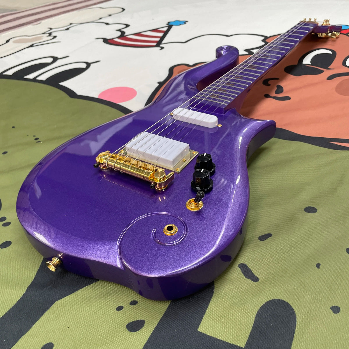 Nuevo Modelo de Guitarra Eléctrica Little Prince, Guitarra de Seis Cuerdas con Cuerpo de Caoba, Diapasón de Arce