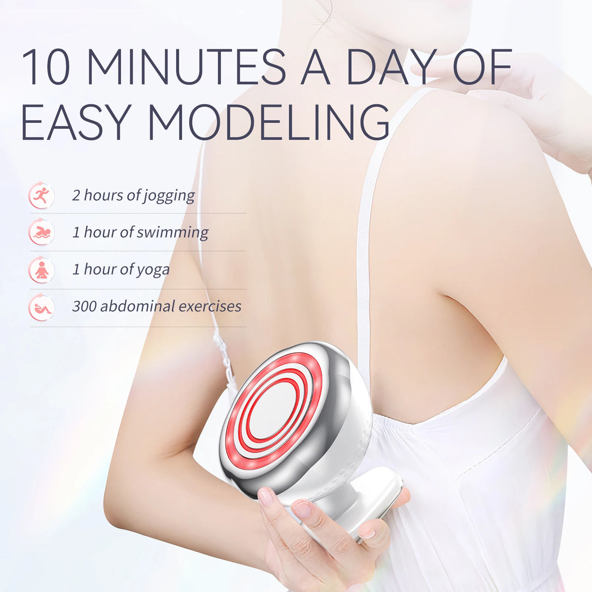 ANLAN Máquina de adelgazamiento corporal RF, 5 en 1 Cavitación Ultrasónica, Quemador de grasa, Quemador de grasa abdominal, Modelador delgado Masajeador para adelgazar
