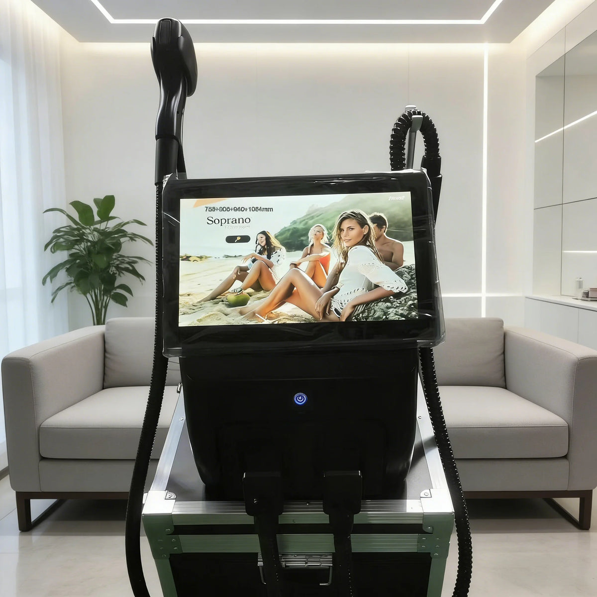 Máquina Láser Pico Profesional 2 en 1 |   Longitud de onda de 755nm y 1064nm para Eliminación de Tatuajes y Depilación Permanente |   Sistema de Enfriamiento por Hielo