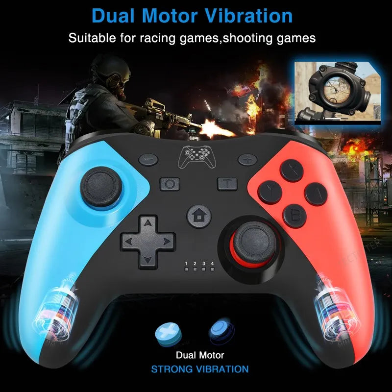 Controlador inalámbrico Compatible con Bluetooth para Nintendo Switch y Switch 2 consola Android Gamepad PC Controle para accesorios NS