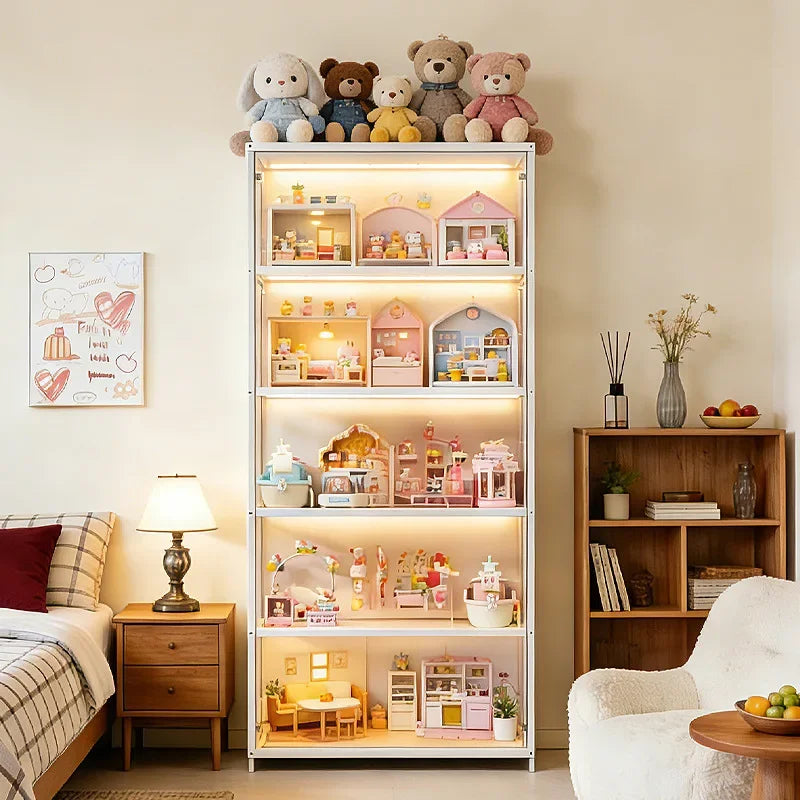 Vitrina expositora multifuncional para el hogar, caja transparente a prueba de polvo para modelos de juguete y figuras de colección (blind box)