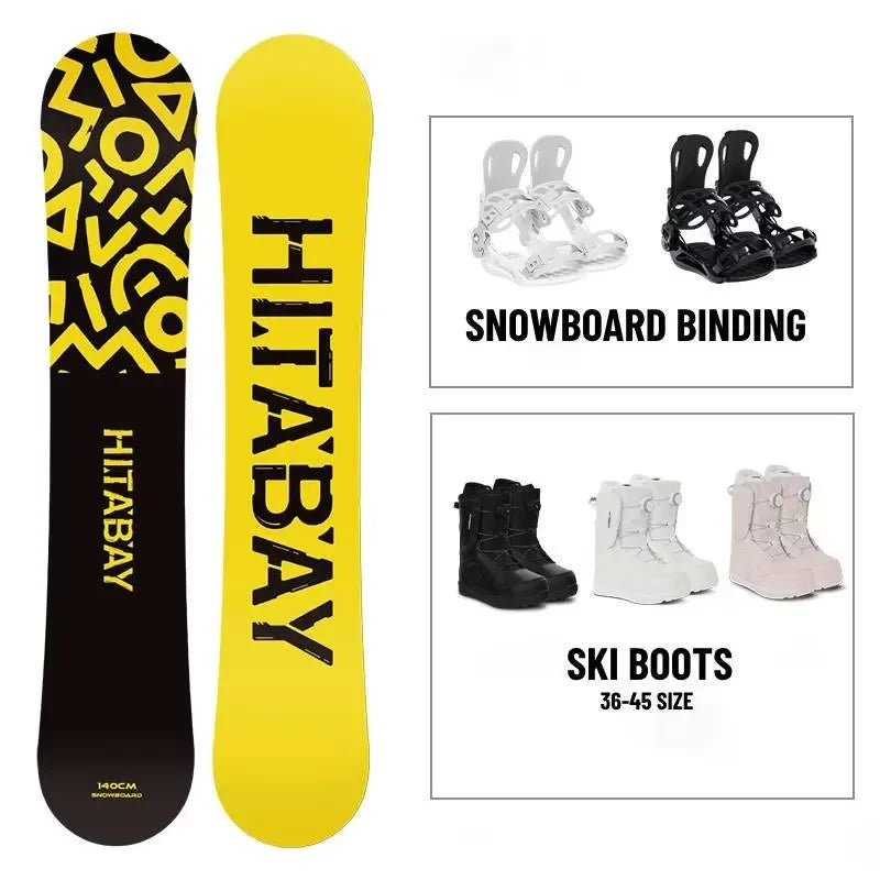 Tabla de snowboard para esquiar, tablas de snowboard para deportes de invierno al aire libre para adultos y niños, equipo duradero de alta calidad