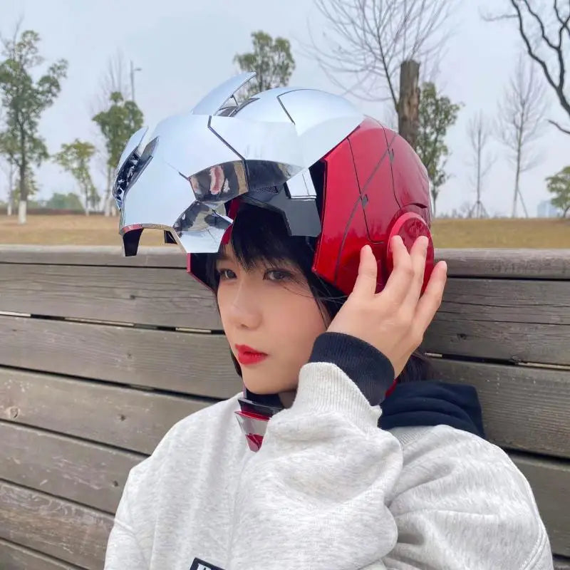 Nuevo AutoKing 1/1 Mk5 casco de Iron Man Cosplay ojos de Control de voz con modelo de luz juguetes para adultos eléctrico usable regalo de Navidad