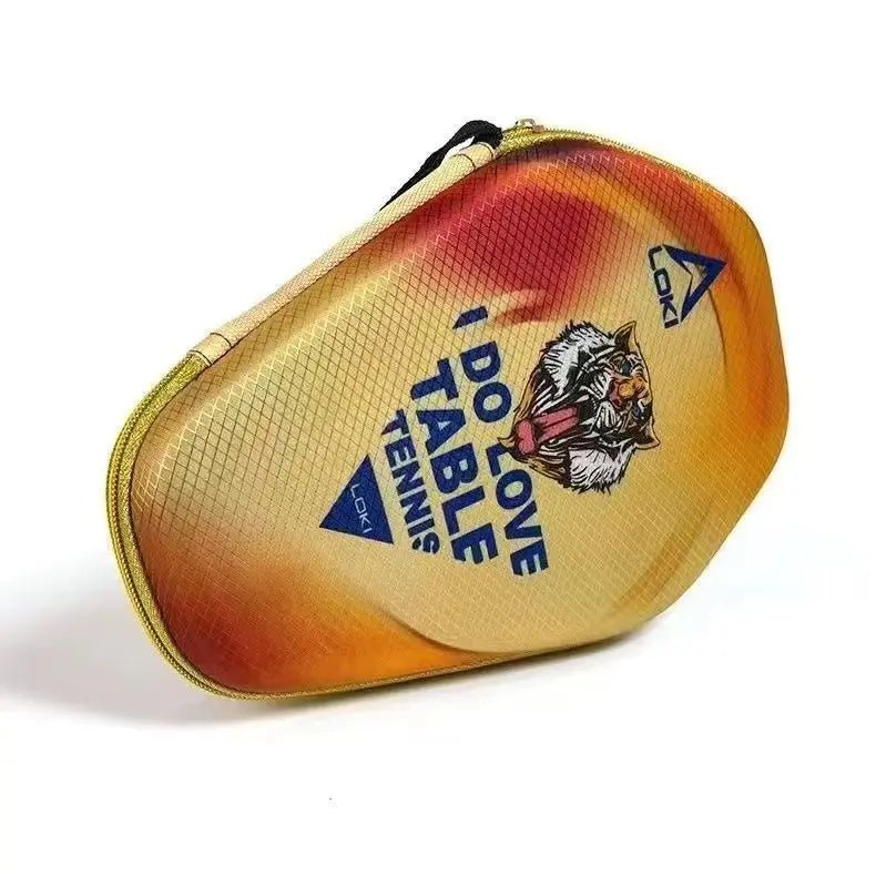 Estuche rígido para raqueta de ping-pong con diseño de dragón, bolsa de transporte portátil y protectora para raqueta de tenis de mesa.