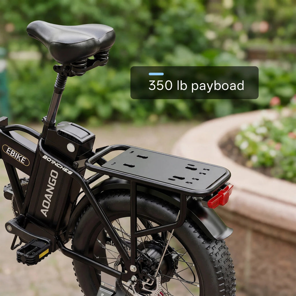 Electric Bike 20 Inch Fat Tire, 48V 50Ah Removable Battery, 7‑Speed E‑Bicycle, Disc Brakes, 240KM Long Range, Adult E‑Bike Aoango F6