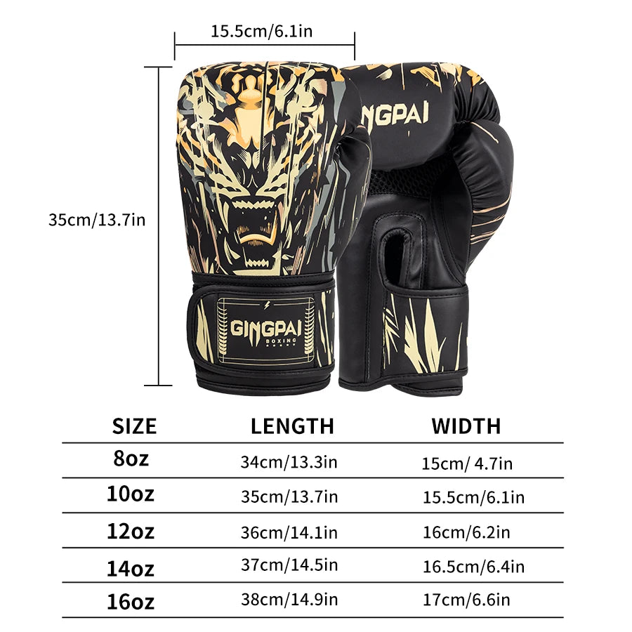 Guantes de boxeo profesionales de 8/10/12/14/16oz, guantes de lucha Sanda Muay Thai para adultos, saco de arena de entrenamiento para hombres y mujeres, lucha libre MMA