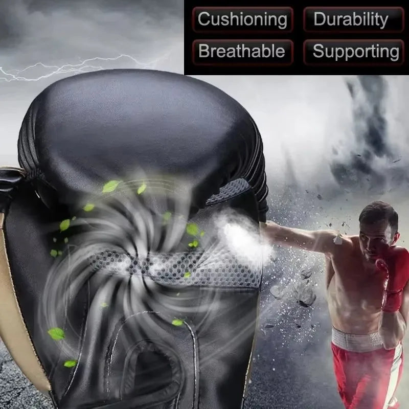 Guantes de Boxeo para Entrenamiento Integral, Profesionales, para Saco de Boxeo, Muay Thai, 6OZ 12OZ, Tallas Grandes