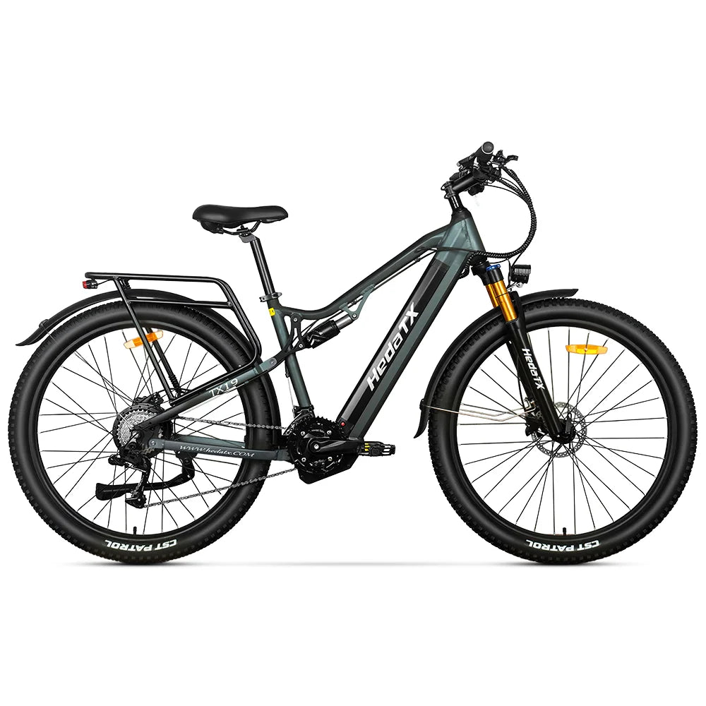 Bicicleta eléctrica HedaTX TX19, motor de 1000 W, batería de 48 V y 19.2 Ah, neumáticos de 29x2.4 pulgadas, bicicleta eléctrica para adultos con suspensión completa y frenos de disco hidráulicos, bicicleta eléctrica todoterreno