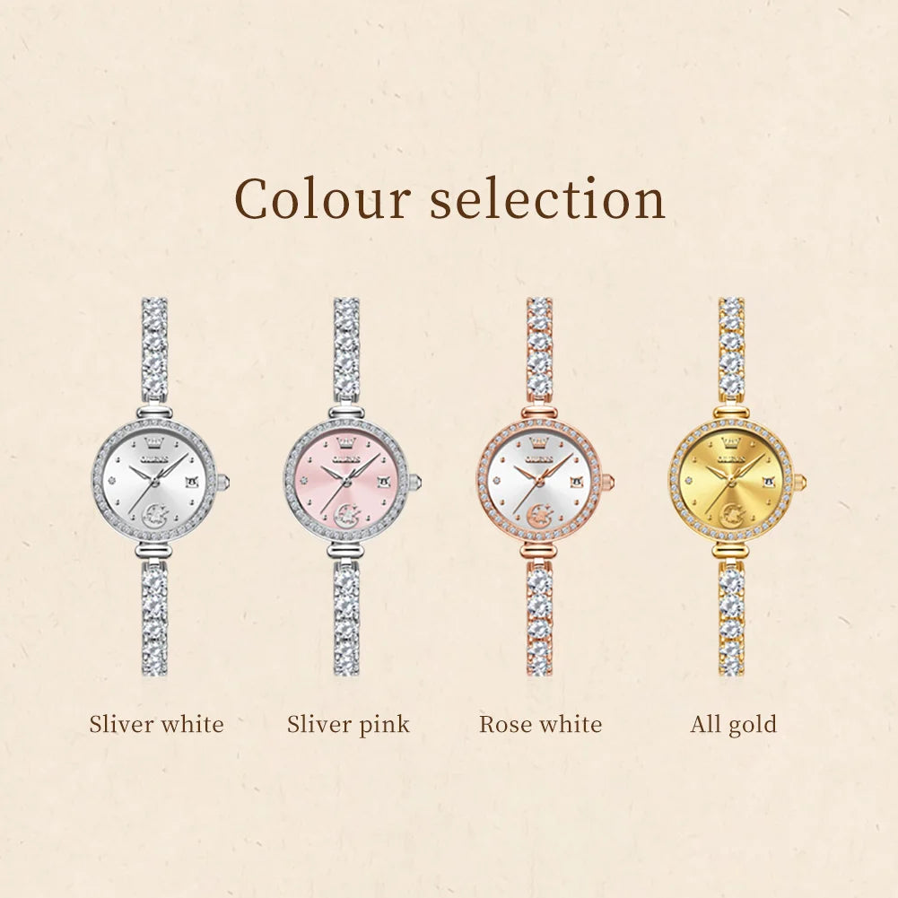 OLEVS 2998 Brand Original Authentic Watch for Woman Gift Box Bracelet Simple Quartz Women's Watch
