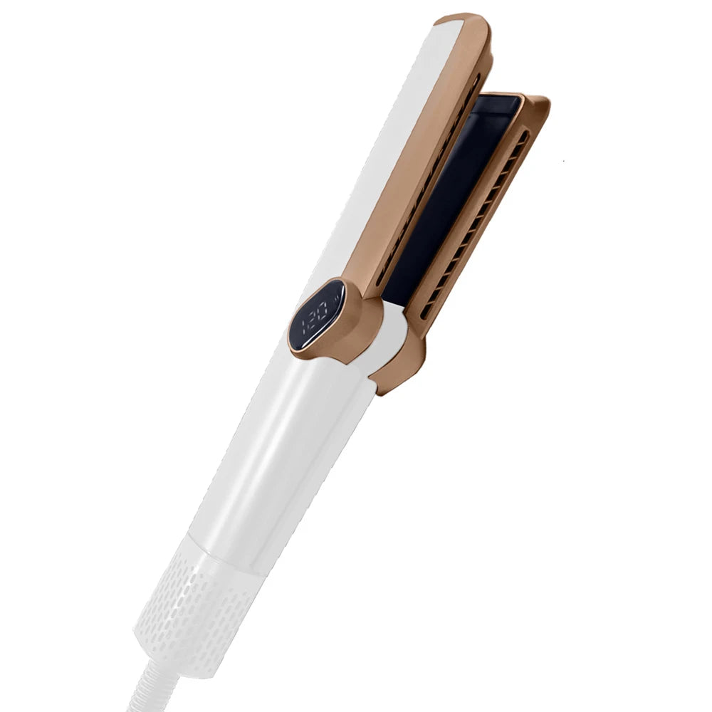 Plancha de pelo y secador profesional 2 en 1, plancha plana de calentamiento, soplador de flujo de aire recto de doble propósito