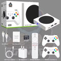 Consola de videojuegos Android TV G8, con procesador de cuatro núcleos, sistema dual, resolución 4K HD, velocidad de 100 Mbps, 60 000 juegos retro, 400 juegos de PSP, WiFi, Bluetooth, mando inalámbrico de 2,4 GHz.