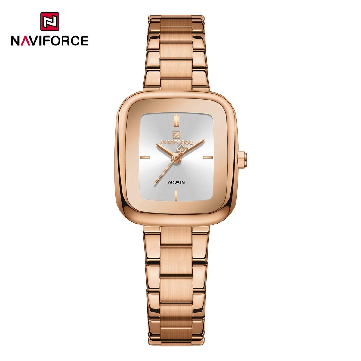Nuevo reloj de moda vintage para mujer NAVIFORCE, resistente al agua 30m, correa de acero inoxidable, reloj de pulsera casual para dama
