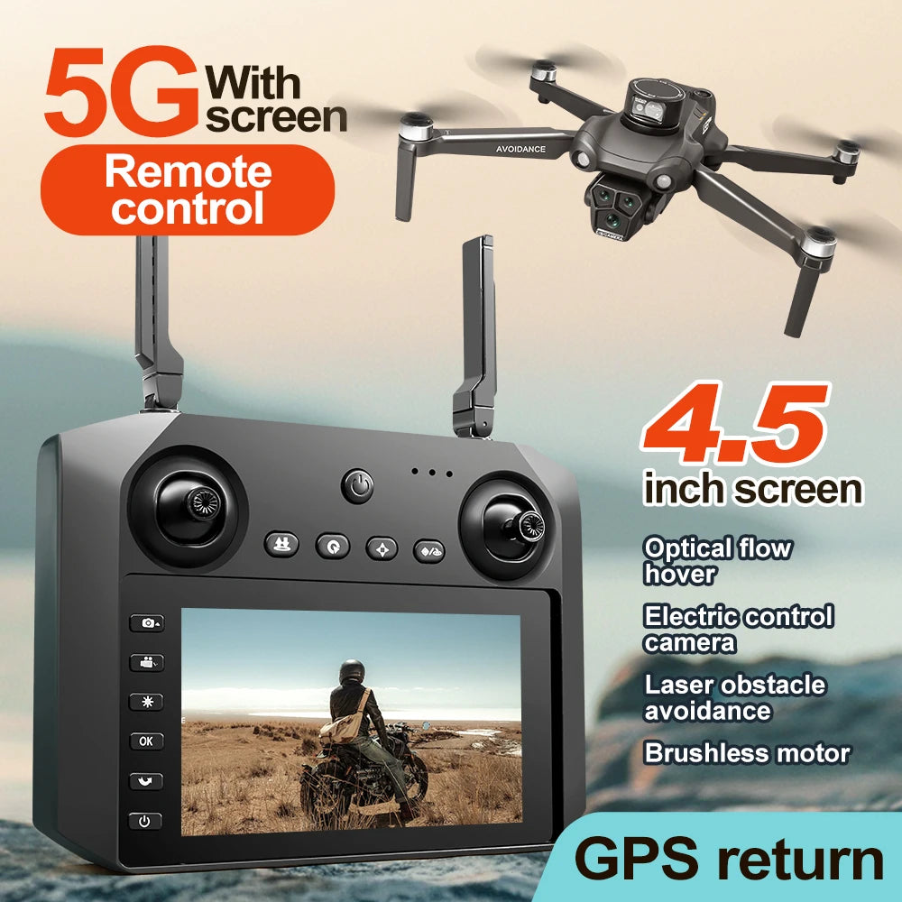 Dron profesional U33 MAX 4K HD con doble cámara, gran angular, flujo óptico, 5G GPS, motor sin escobillas, doble WIFI, cuadricóptero RC, juguete