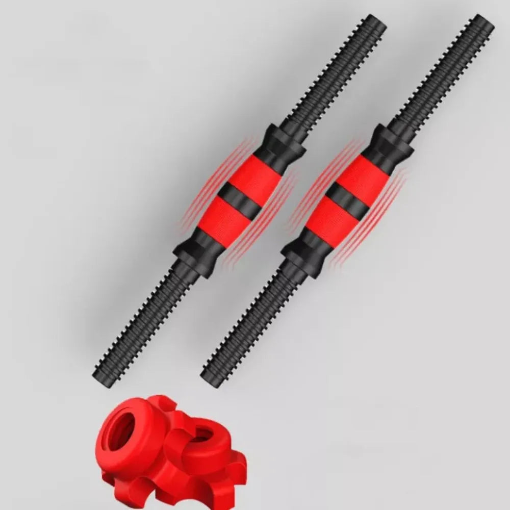 Barra de Mancuernas de PVC, Accesorios para Gimnasio en Casa, Mangos de Mancuernas Roscados Duraderos, Equipo de Fitness, Collares con Cierre Giratorio