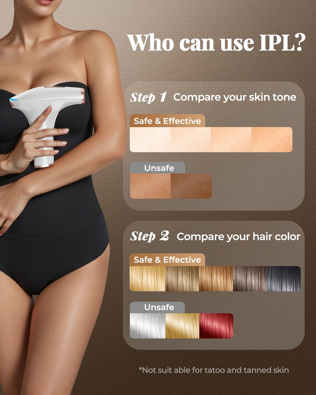 Dispositivo de Depilación IPL con 999,999 Pulsos para Mujeres y Hombres, Alternativa Segura y Prácticamente Indolora a los Dispositivos de Salón para Uso Facial, Piernas, Brazos, Bikini y Cuerpo Entero Resultados duraderos