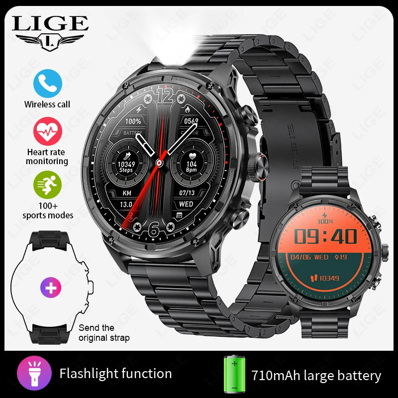 For Android IOS GPS Track Smart Watch Men 1.85-Inch Ultra HD AMOLED Screen 710 Mah Battery Bluetooth Call SmartWatch 2026 New