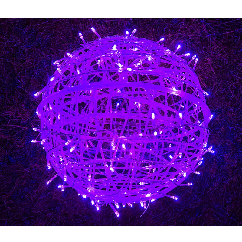 Luces decorativas de esfera para exteriores de 7.87", luces LED de globo colgantes para jardín, árbol, patio, porche, fiestas y bodas, con enchufe, 46 LED